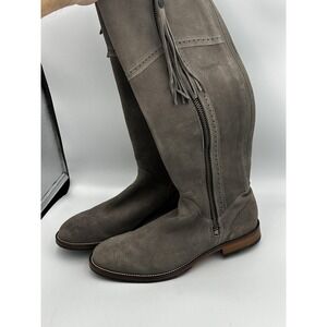 Bareback Sovereign Boots Womens Size 42 Grey Suede Tall Riding Equestrian Zip